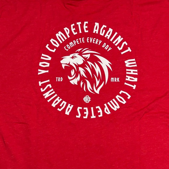 Compete Every Day Men's Plus Size 3X Be The Lion T Shirt Red - Picture 3 of 7